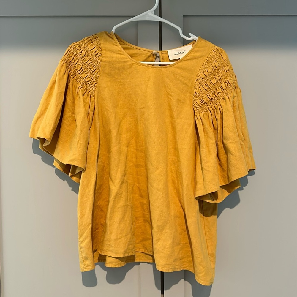 like new The Great top! Gorgeous marigold linen!